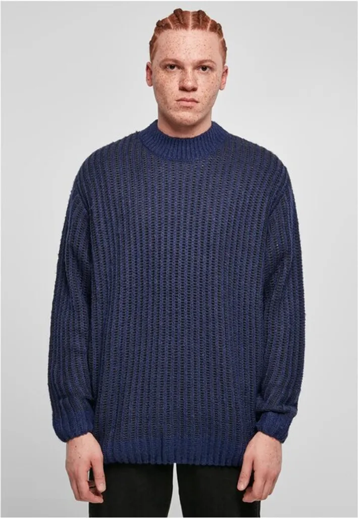 Pull Oversize Homme Bicolore Bleu Marine - Sweat en maille XXL urbain