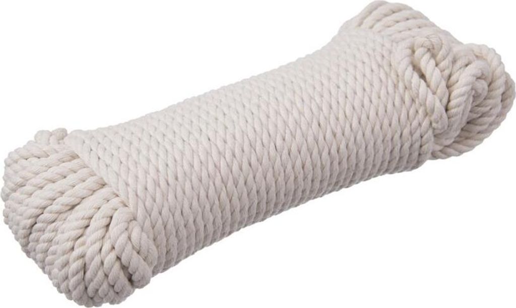 A coiled white rope on a white background.