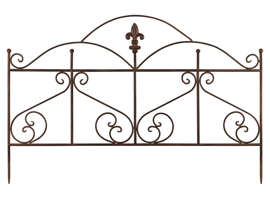Beetzaun 53x80 cm Beetumrandung aus Metall Beetbegrenzung im Landhausstil Garten