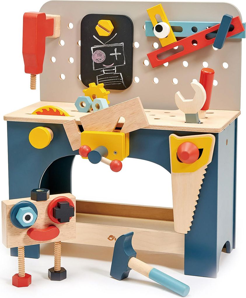 Tender Leaf Toys Werkbank (Klein 59 cm, Kinderspielzeug, aus Holz) 7508562