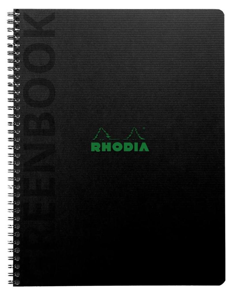 RHODIA Collegeblock GREENBOOK DIN A5+ kariert schwarz 80 Blatt