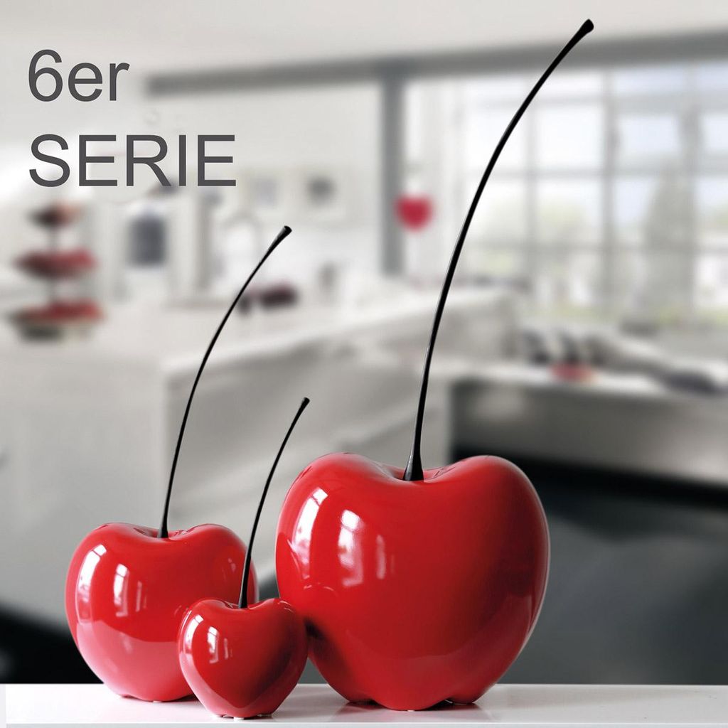 Gilde Dekoobjekt, Kirsche, Passion, Keramik, rot, VE 2 Imagen del producto 