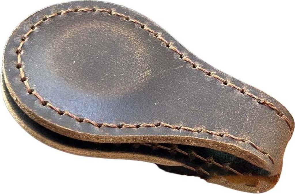 INF Handgefertigtes magnetisches Lesezeichen aus Leder - Vintage Seitenmarkierer Dunkelbraun