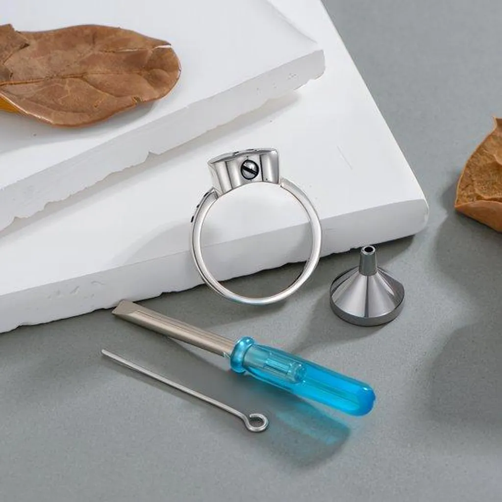 Bijou commémoratif : Bague de crémation en argent massif faite main - 7