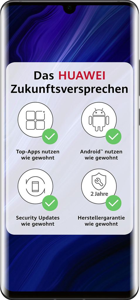 Huawei P30 Pro New Edition silver frost, Farbe:Schwarz Produktbild 