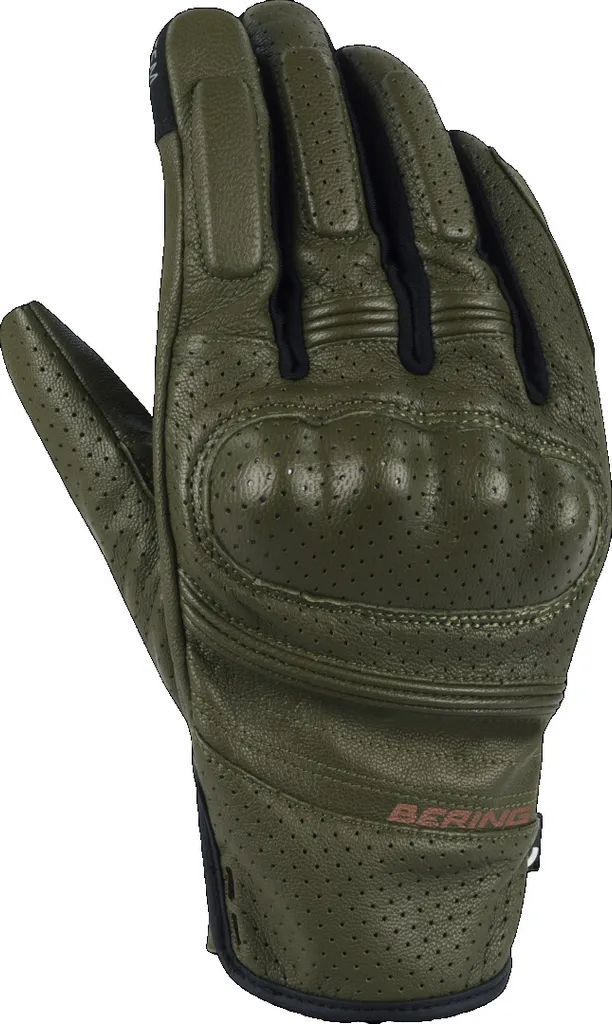 Gants moto Bering Score perforés XL Vert : gants été cuir homologués