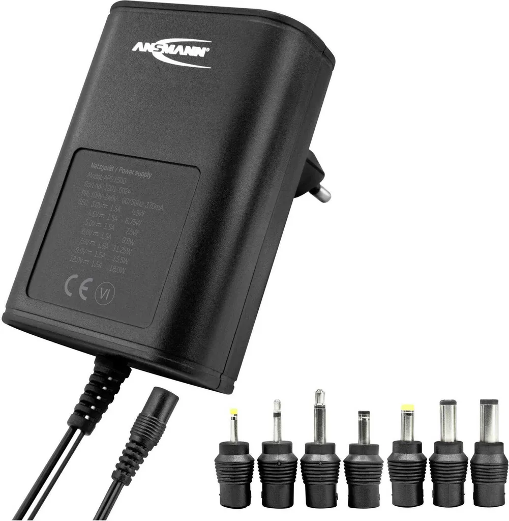 Ansmann APS 1500 Bloc d'alimentation universel 1201-0024 Max 18W