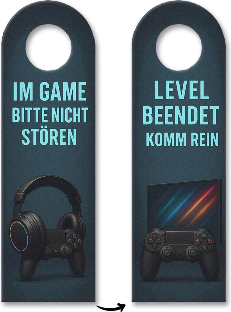 Gaming Controller Bitte nicht stören Türhänger 3er Set