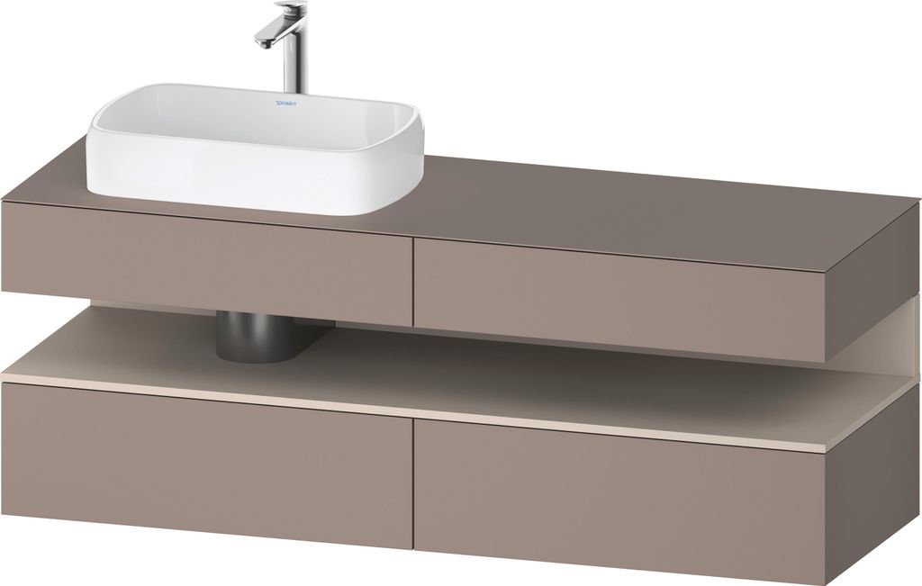 DURAVIT QA4777083430000 QAT KWTU WH Eck 1600x550x600 bs. Mt.
