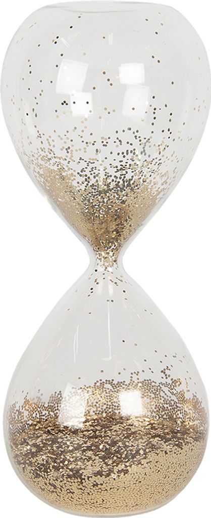 Große Sanduhr 60 Minuten Mit Schwarzem Sand - Transparente Glas Dekoration Für Schreibtisch