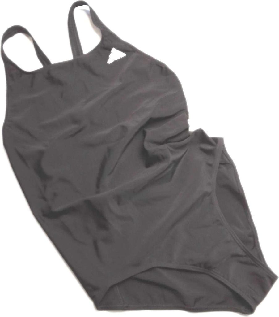 adidas Mädchen V-Back Badeanzug Kinder Schwarz 13 14 Jahre Produktbild 
