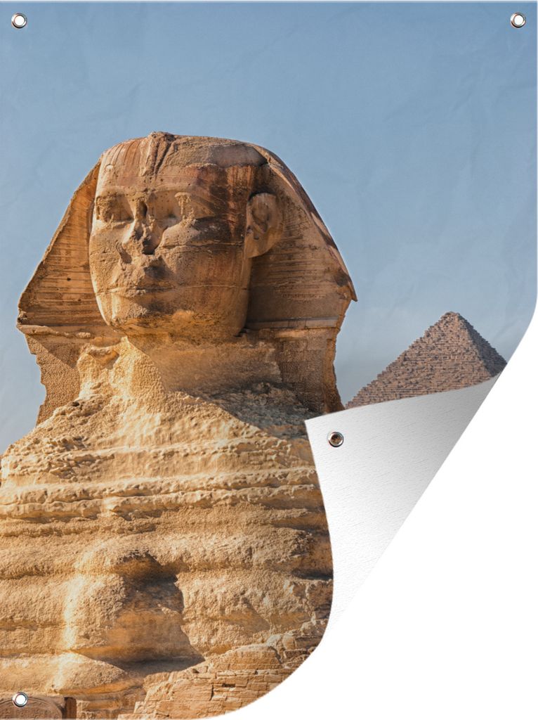 MuchoWow 30x40 cm Outdoor-Poster Gartendeko Sichtschutz Garten Poster für den Garten Nahaufnahme der Sphinx von Gizeh in Ägypten