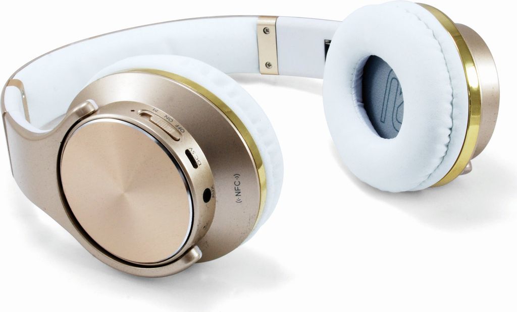 Conceptronic CHSPBTNFCSPKG Kopfhörer & Headset Verkabelt & Kabellos Kopfband Anrufe/Musik Mikro-USB Bluetooth Gold, Weiß