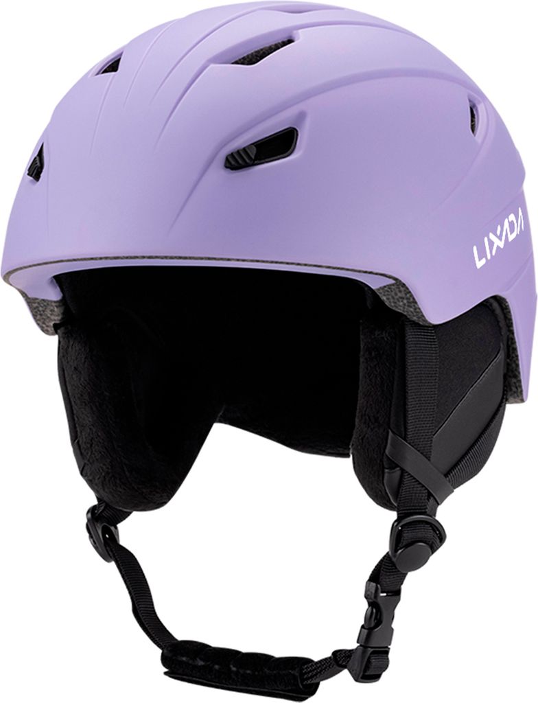 LIXADA Skihelm, Snowboardhelm, Skatehelm, Ski-Sicherheitsschutzausrüstung, mit s-Sicherheitsbericht, Lila
