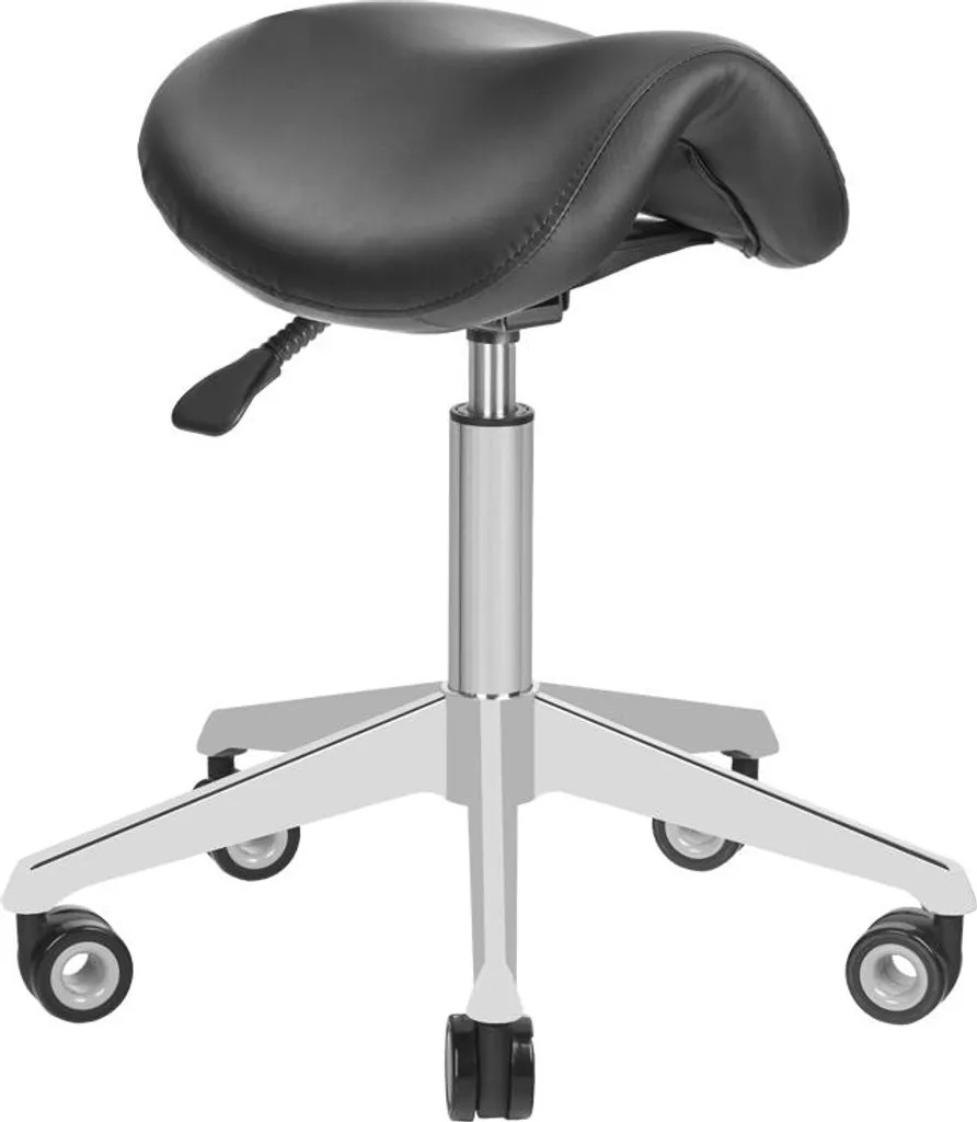 Tabouret cosmétique AZZURRO 010S noir : fini le mal de dos en institut
