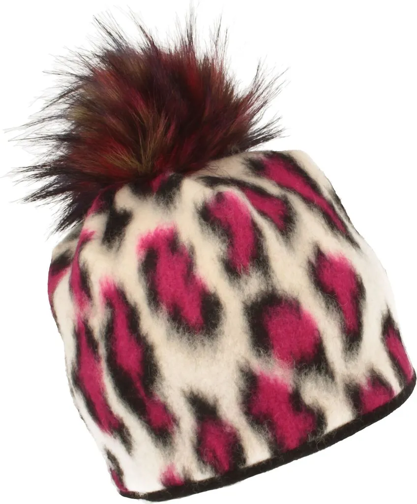 Angiolo Frasconi Bonnet à Pompon en Laine Multicolore Doux et Chaud