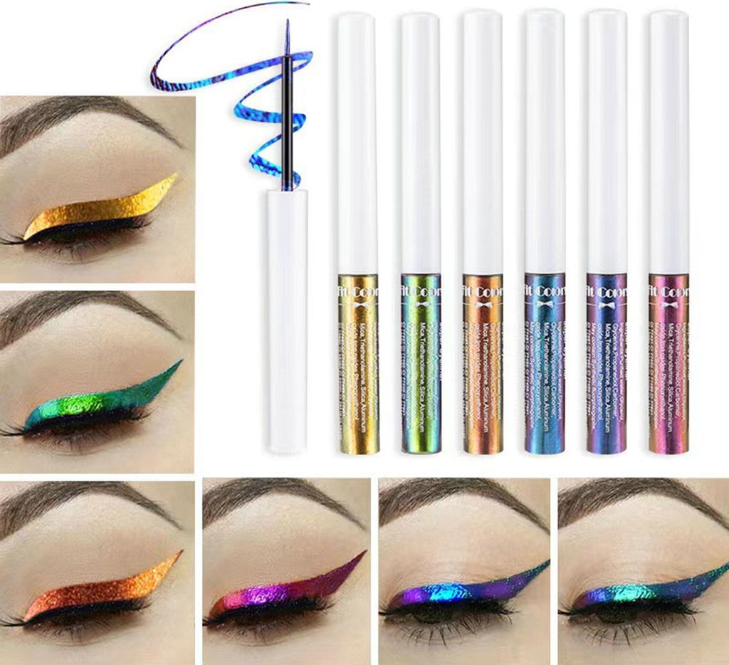 3 ml flüssiger Eyeliner, kein Verblassen, lang anhaltender Glanzeffekt, verschmiert nicht, schnelltrocknend, DIY Beauty Perlglanz-optischer Eyelin...