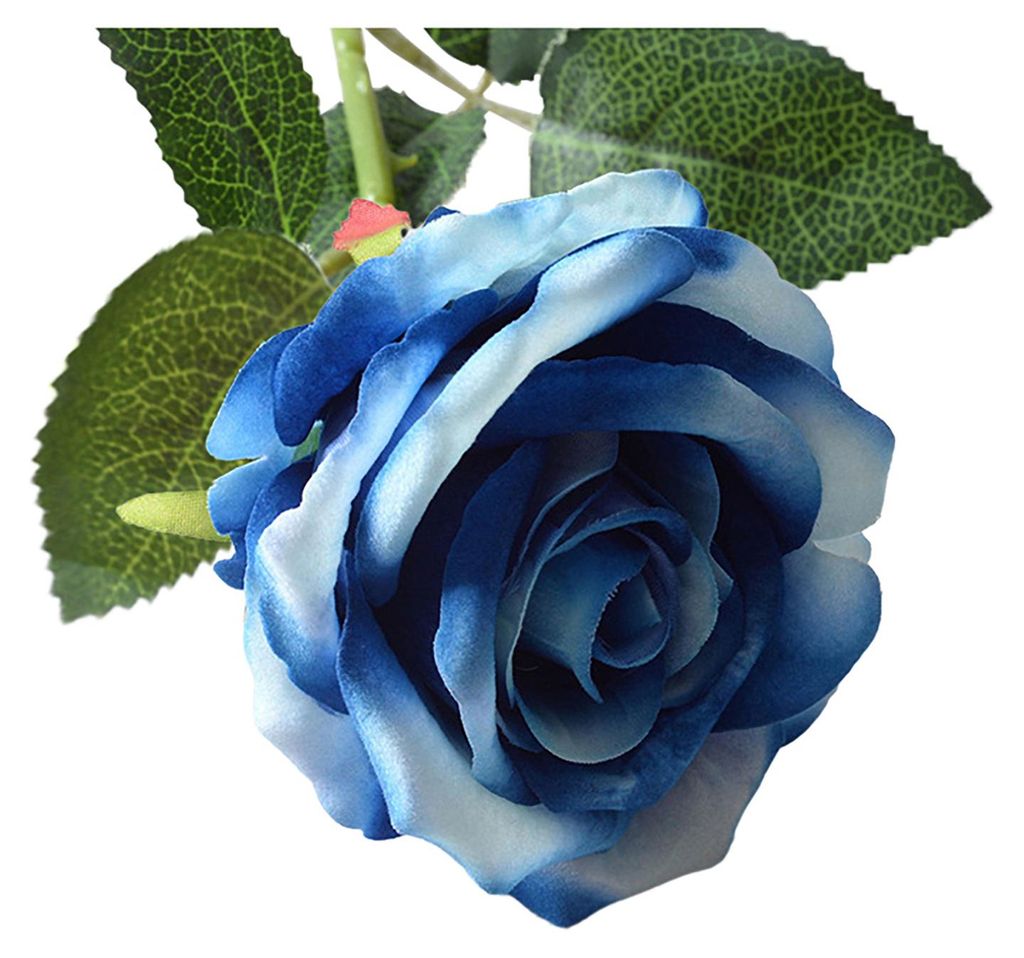 Künstlicher Rosenstrauß mit realistischem, langstieligem Seidenrosen-Strauß für Partys, Zuhause, Hochzeiten, Tischdekoration im Büro