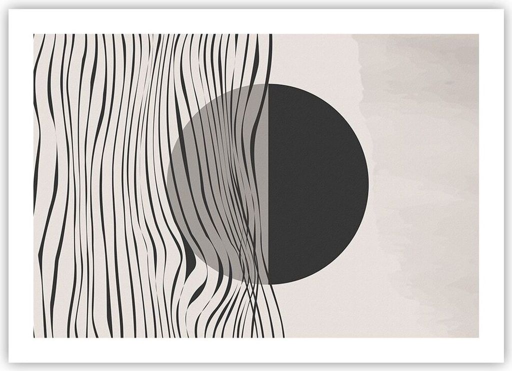 Poster - Poster ohne Rahmen - Figuren Formen Geometrie - 70x50 cm - Wand Bild - Wanddeko - Wandbilder - Kunstposter - Wandposter - Bilder - Kunstdr...