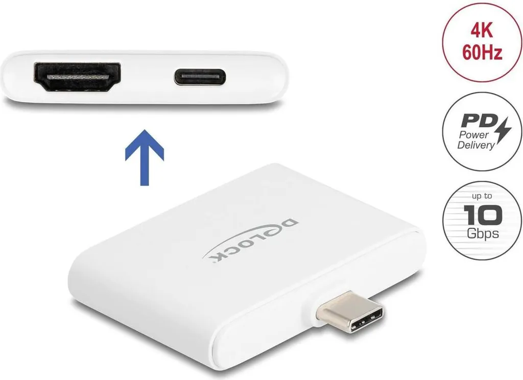 Delock Adattatore HDMI 4K 60Hz HDR | Cinema in Casa USB-C PD
