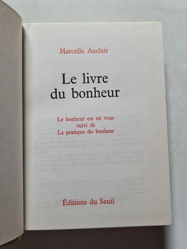 Le livre du bonheur : recueil d'exercices de psychologie positive relié