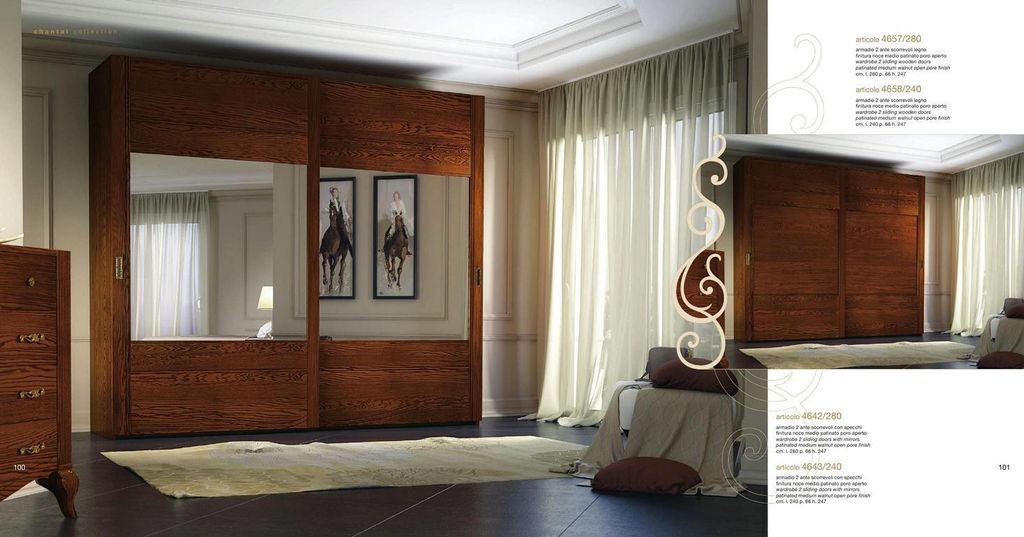 Schrank Kleiderschrank Regal Aufbewahrungs Garderobe Modern Spiegel Holz Design