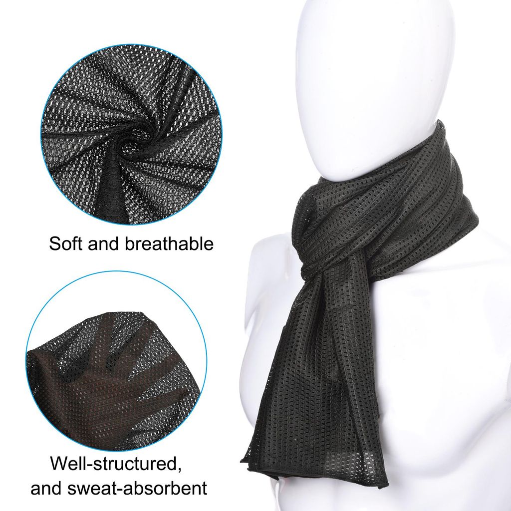 63"x20" Tarnung Netztuch Tarnfarbe Scarf 2Pack Tarnfarbe Netztuch Schleier Wš¹ste Netz Schals fš¹r Drau?en Aktivit?ten Schwarz