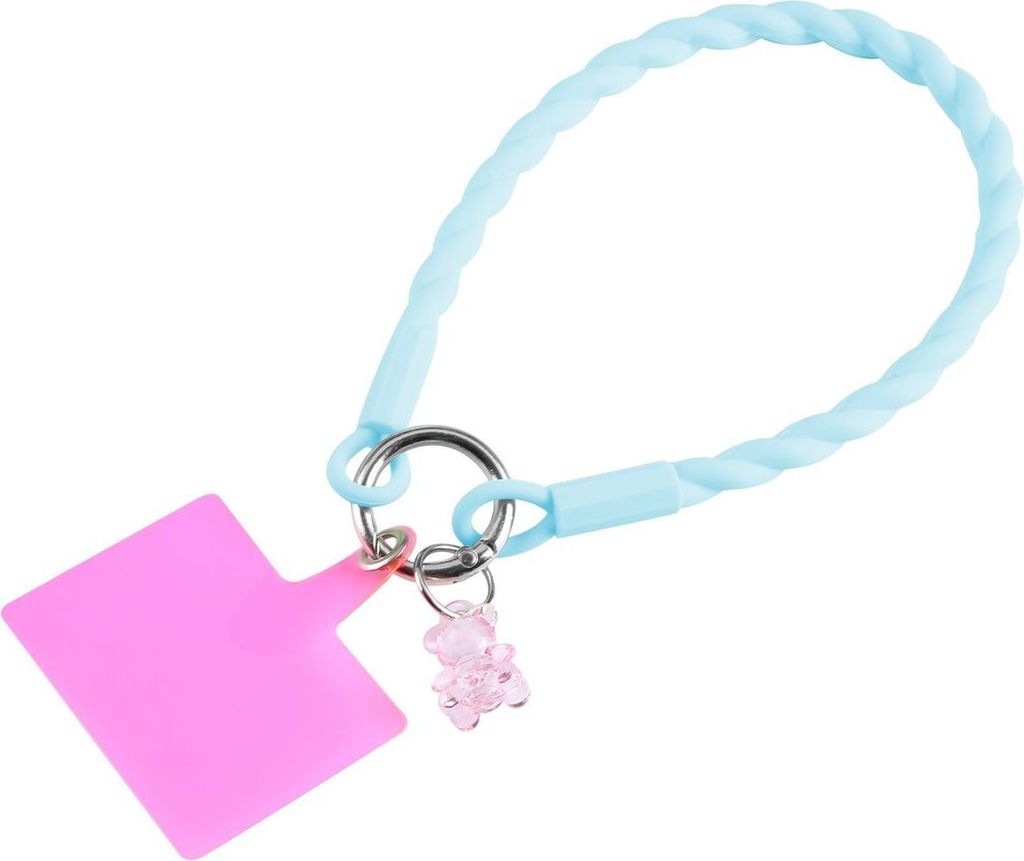 Handy Kette Band Schnur Universal Umhängeband für Handyhüllen Smartphone Nylon, Farbe:Himmelblau