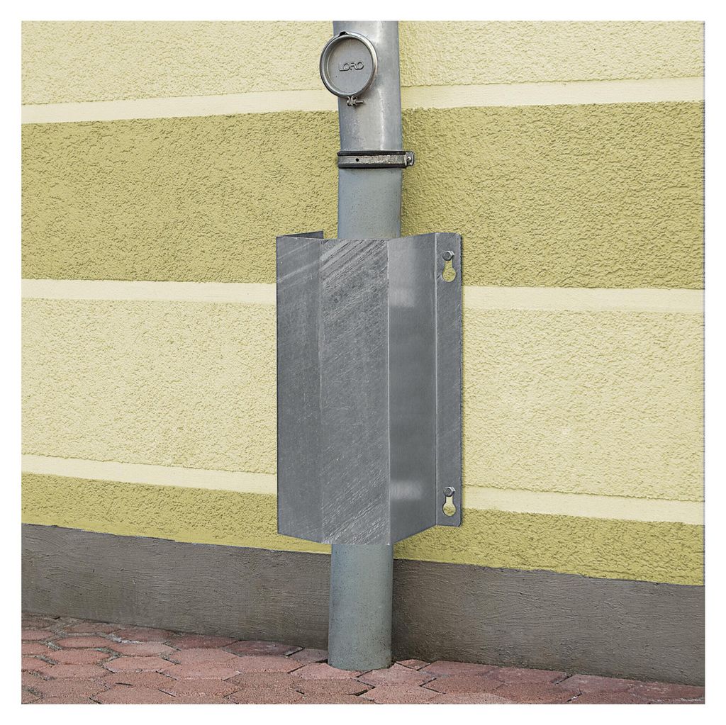 MORAVIA MORION Rohrschutz, feuerverzinkter Stah,l 500 mm, Wandmontage, Klein