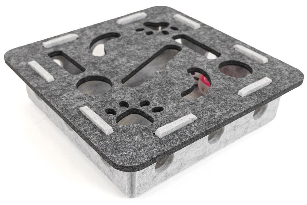 Filz-Spielzeug Platy · grau · 30 x 30 x 7,5 cm · Katzenspielzeug aus formfestem Filz
