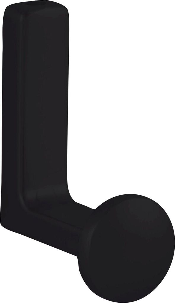 Mantelhaken Eryx- 25mm breit, 62mm hoch, Zinkdruckguss schwarz matt - Innenbefestigung, inkl. Schrauben und Montagezubehör