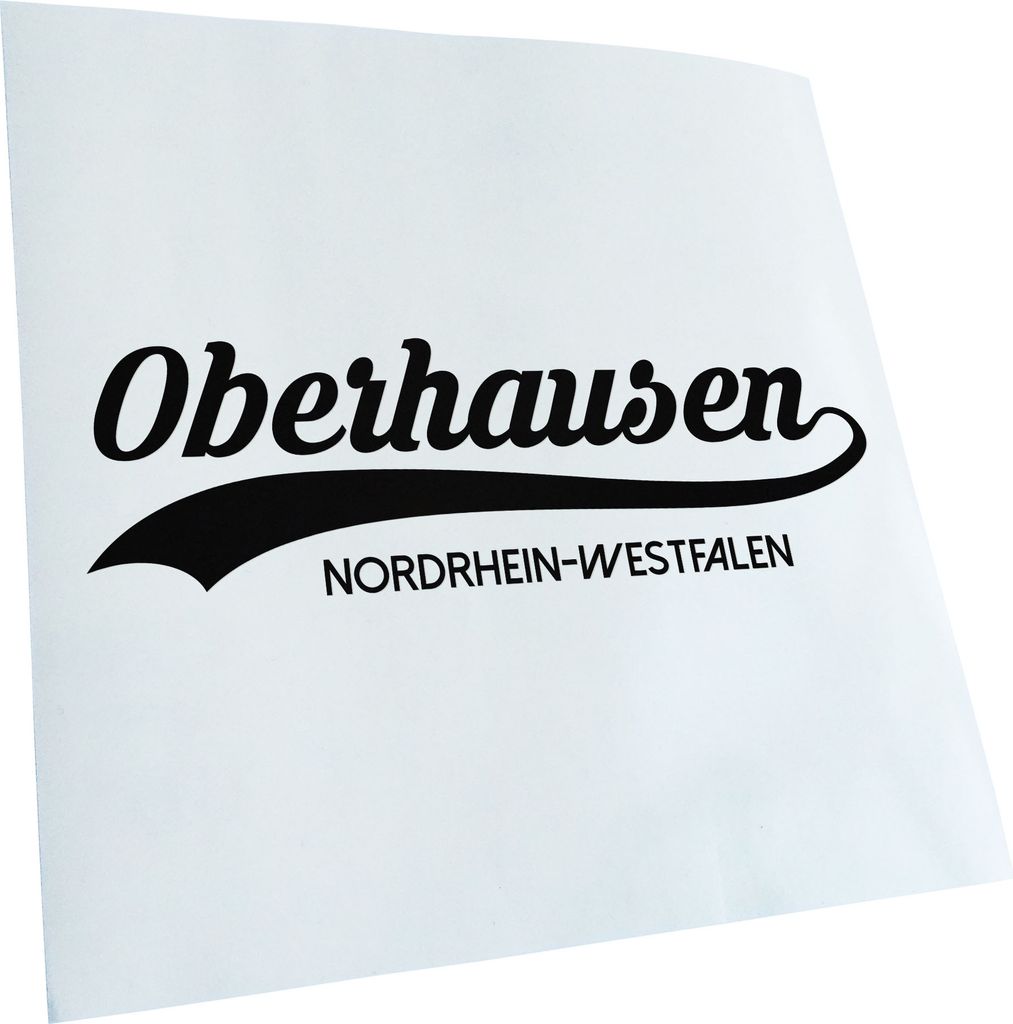 Kiwistar - Autoaufkleber - Oberhausen Nordrhein-Westfalen - Schwarz - 30x9cm - Aufkleber für Auto, Laptop, Fahrrad, LKW, Motorrad mehrfarbig JDM D...