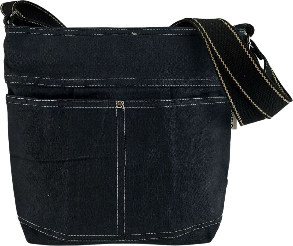 Damen Vegan Umhängetasche. Die nachhaltige Crossbody Hobo Tasche ist aus 100% Baumwolle/Canvas Große Stofftasche als Geschenkidee für Frauen