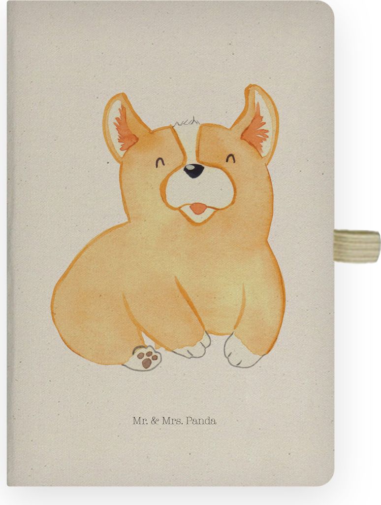 Mr. & Mrs. Panda Journal Corgie - Transparent - Geschenk, Skizzenbuch, Spruch, Sprüche, Hundespruch, notizbuch, Notizheft, Hund, Süß, Bellen, A4...
