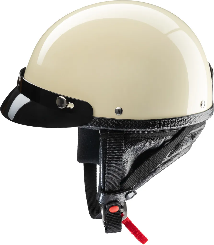Casque jet Redbike RB-520 Police ivoire taille 2XL pour moto vintage