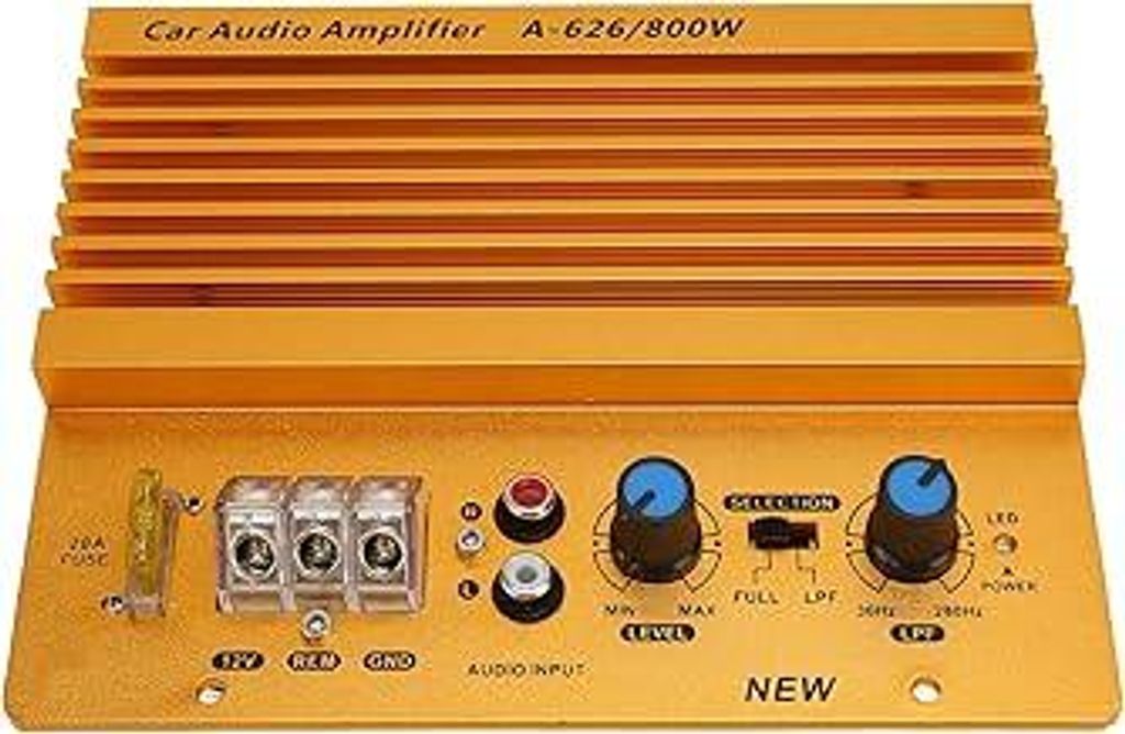 Verstärker Car Audio Stereo, 12 V 800 W Leistungsstarke Bass-Subwoofer-Platine, Verdickte Freiliegende Wärmeableitungsplatte, für Fahrzeuge mit ...