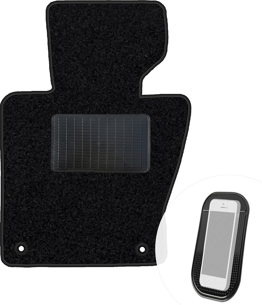 moto-MOLTICO Fahrer Fußmatte Auto Velours Fahrerseite Autoteppiche Schwarz Fahrermatte 1-teilig passend für BMW X3 E83 2004-2010