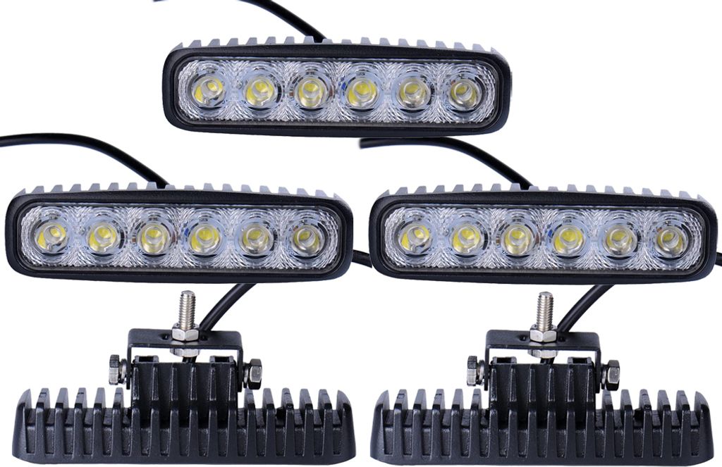 Greenmigo 5X 18W Arbeitsscheinwerfer Auto LED Zusatzscheinwerfer Arbeitslicht LED Light Bar Wasserfest IP67