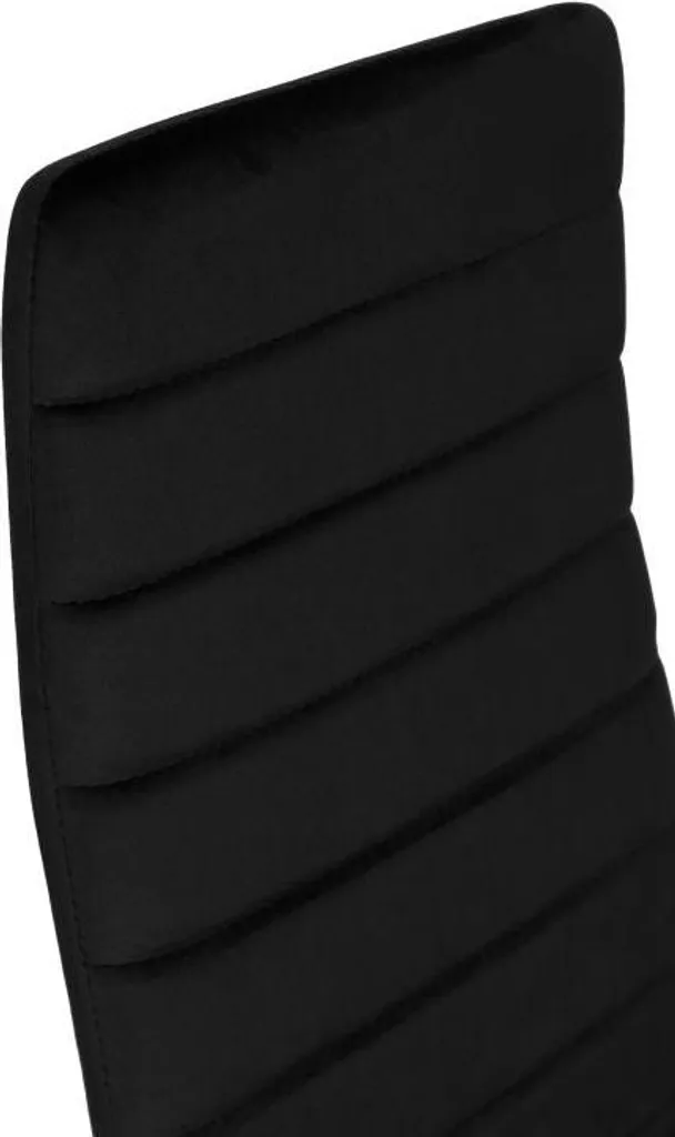 Chaises Design Velours Noir Dossier Courbe Confort Premium - Lot de 4