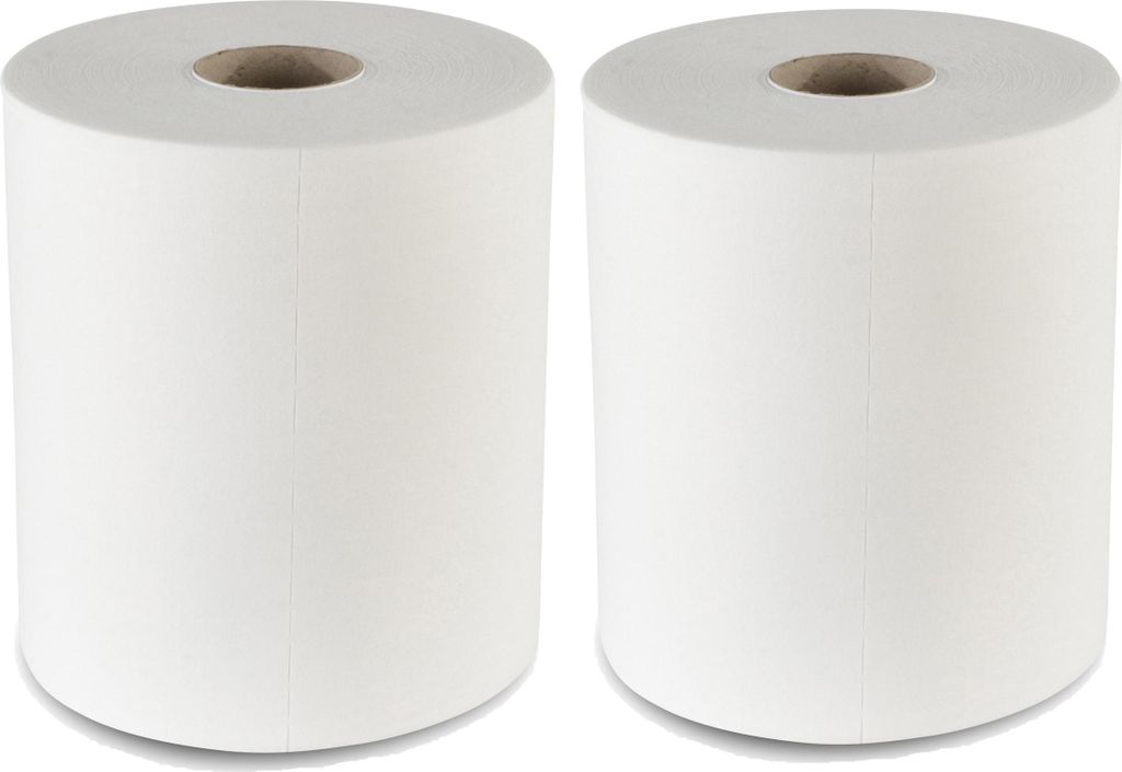 SemyTop Semy Pulp Putztuchrolle - 29 cm - weiß - 300 Blatt - 2 Rollen Putztücher