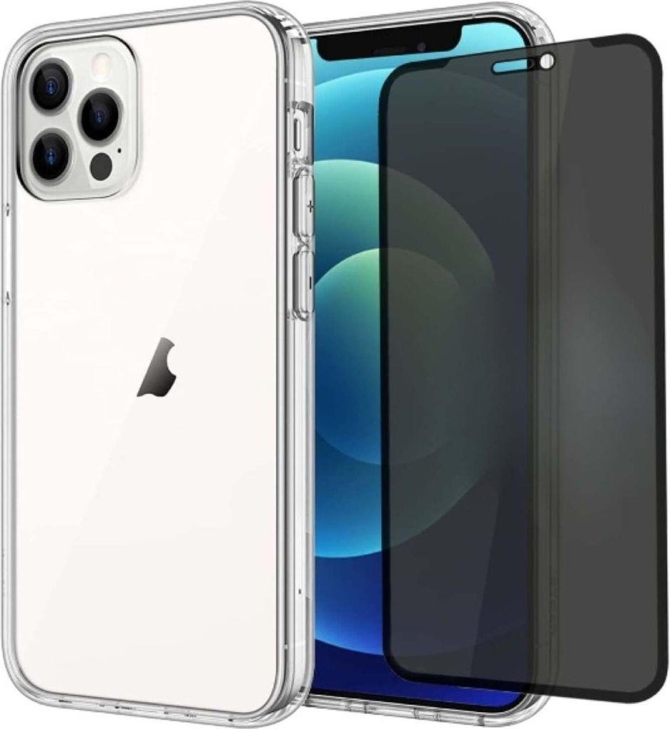 Transparente Hülle für iPhone mit Displayschutz – IPhone XR / Privacy