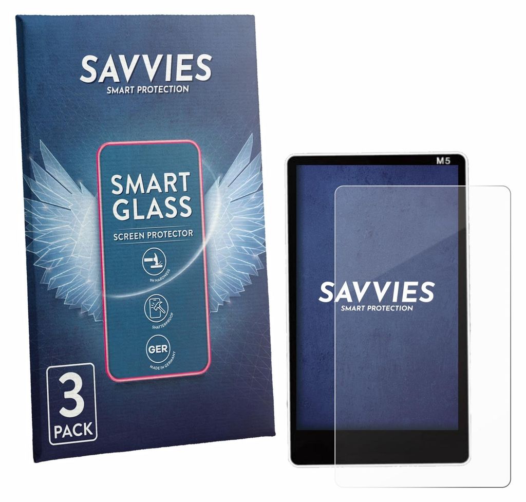 3x Savvies Schutzglas Folie für Acogedo M5 9H Panzer Schutzfolie Glas Displayschutz klar transparent