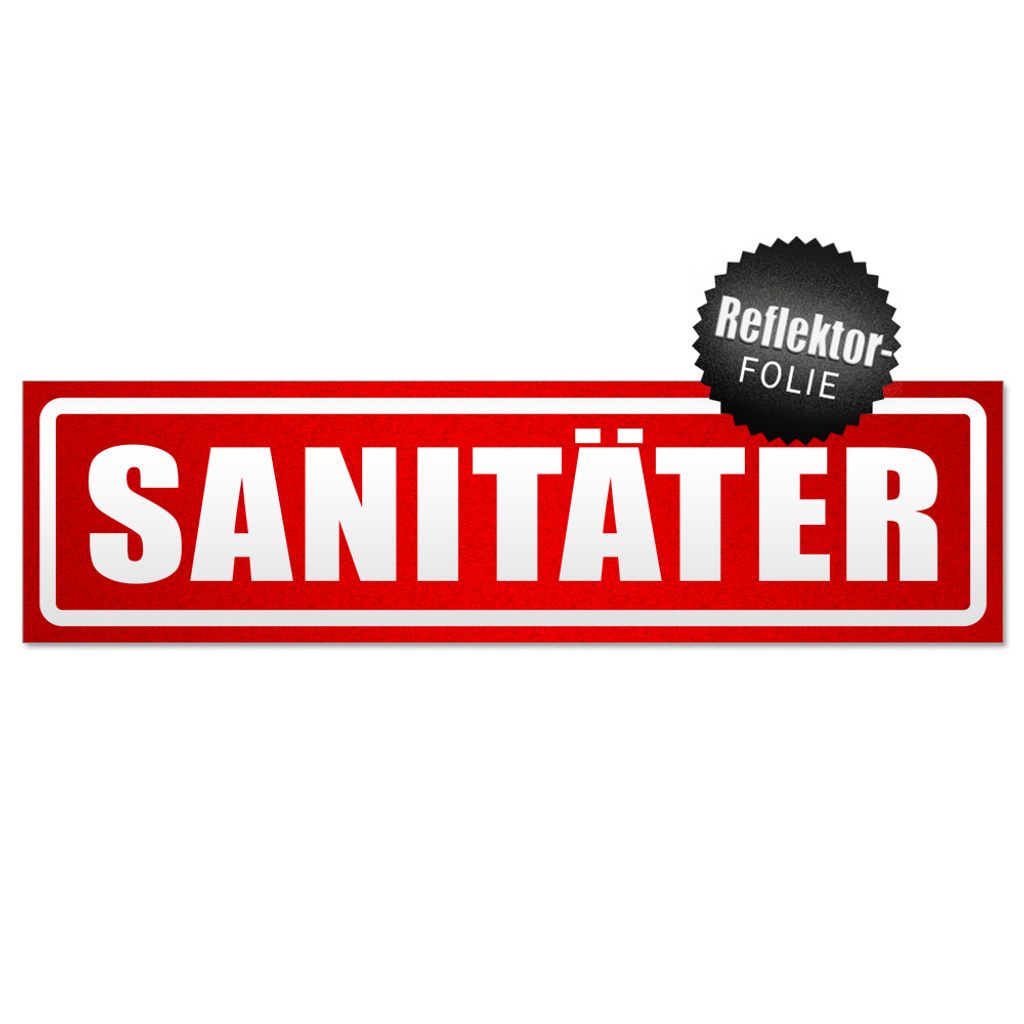 Sanitäter invertiert Magnetschild Schild magnetisch