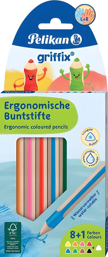 Pelikan 700856, Schwarz, Blau, Braun, Grün, Orange, Pink, Produktbild 