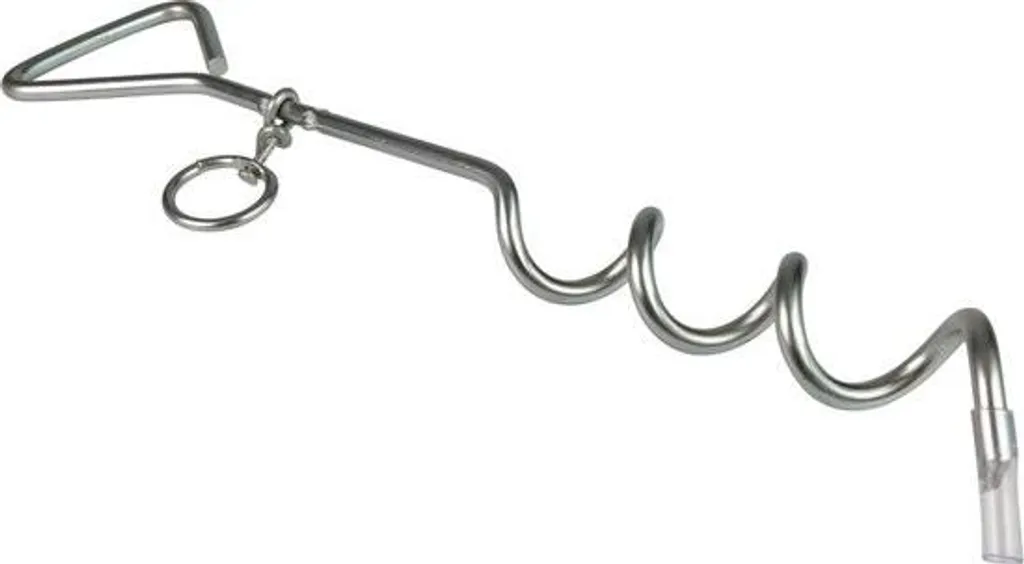 Attache pour chien avec piquet de sol en spirale haute résistance 41 cm