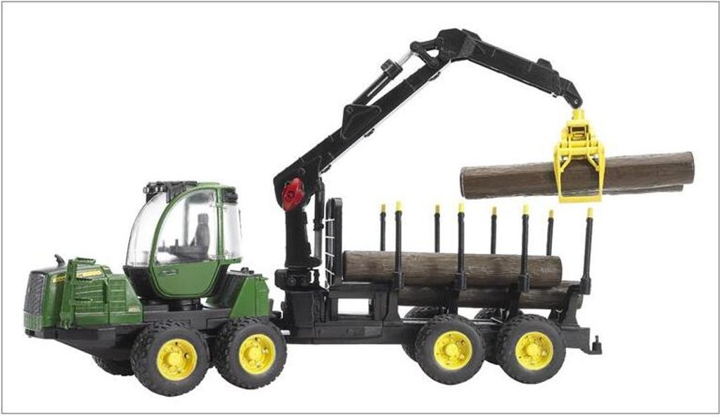 Bruder 02133 - John Deere 1210E bagr s drapákem na dřevo, Obrázek produktu 4