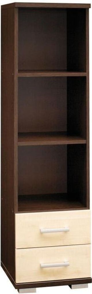 Regal Trelew 21, Farbe: Wenge / Ahorn - 156 x 40 x 41 cm (H x B x T)