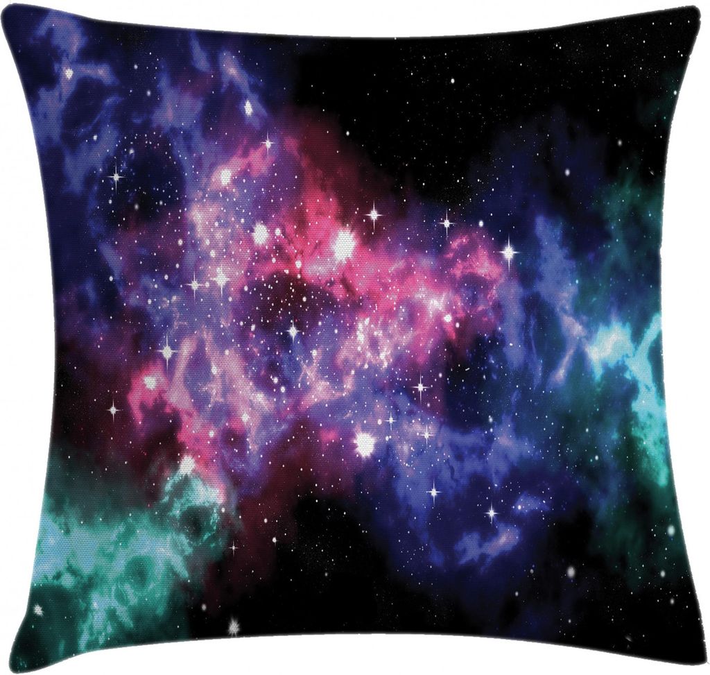 ABAKUHAUS Nebel Kissenbezug, Staubige Gas-Wolken-Sterne, Waschbar mit Reißverschluss Kissenhülle mit Farbfesten Klaren Farben Beidseitiger Druck,...