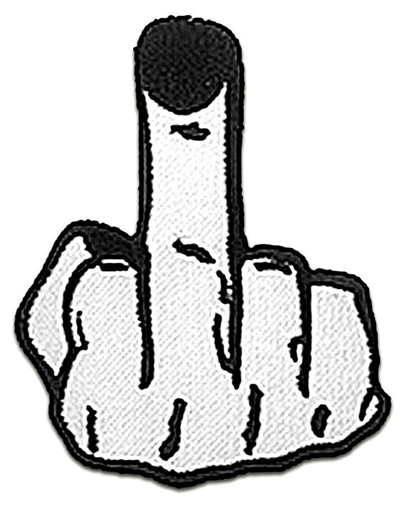 Fuck You Fingers Fuck Off Symbol - nášivka, nažehľovacia, Obrázok produktu 