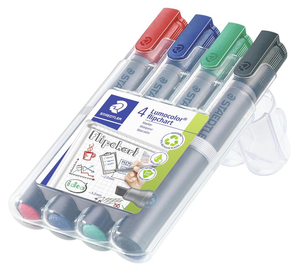 STAEDTLER Lumocolor 356 B Flipchart-Marker mit Keilspitze Produktbild 